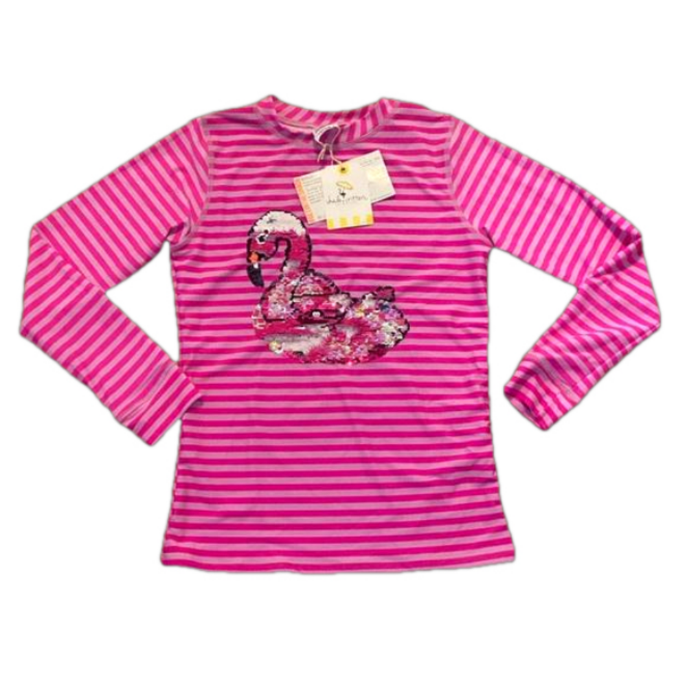 NWT Shade Critters Magic Two-Way Sequin  Swan Float Rash-guard Pink Size 12